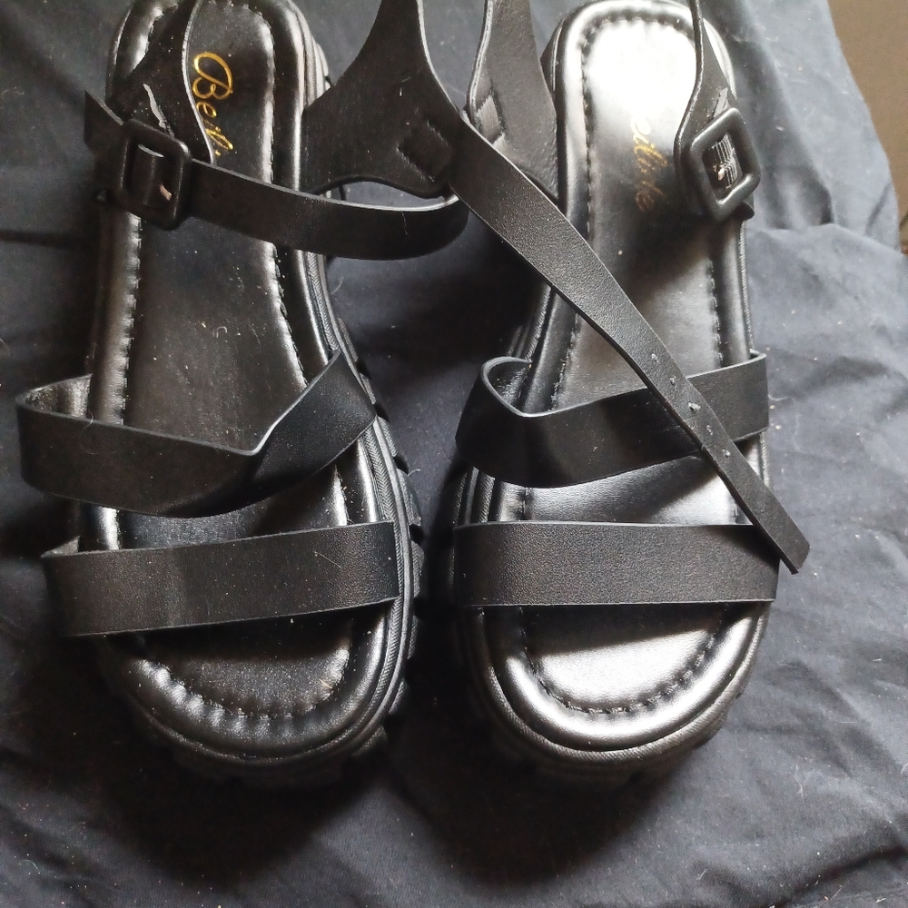 Black Strappy Sandals